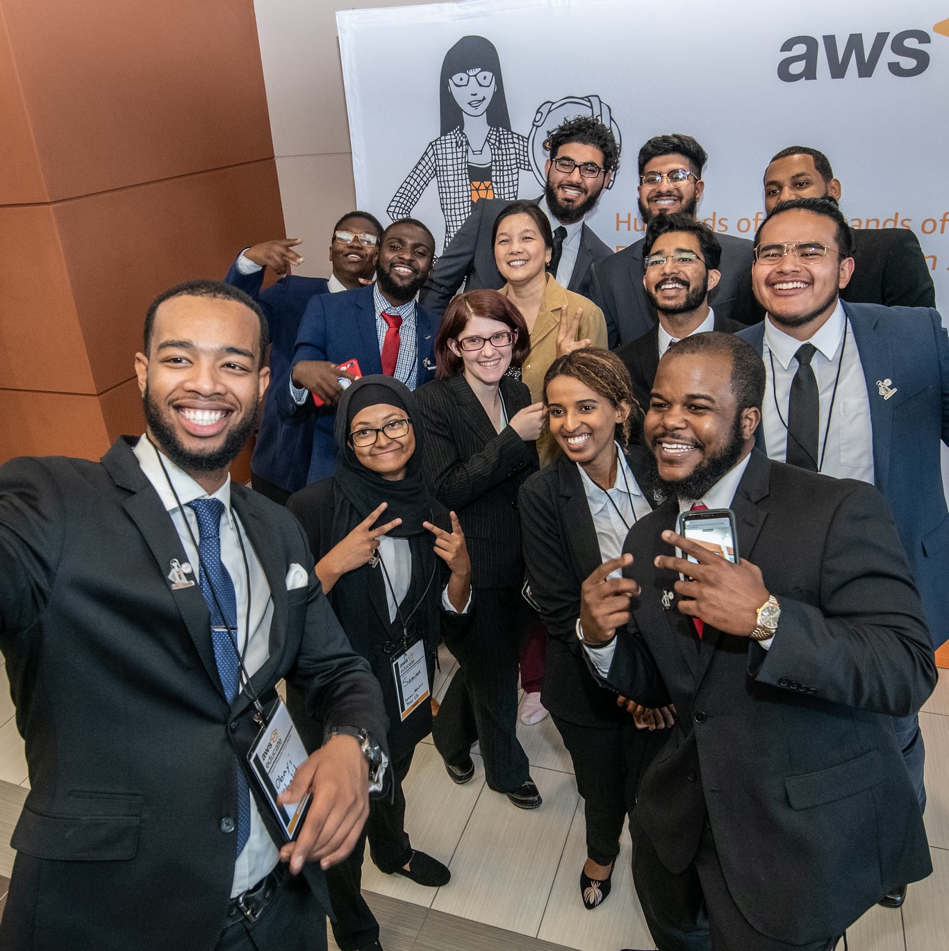 students taking a selfie